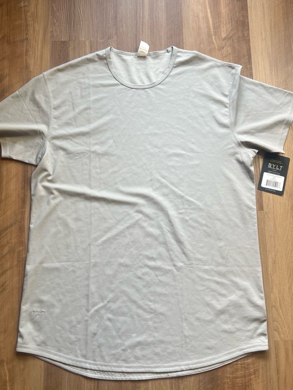 BYLT Basics Men’s Crew Neck T-Shirt in Light Gray